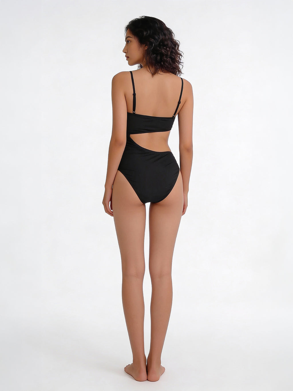 Nori bandeau bikini set in black