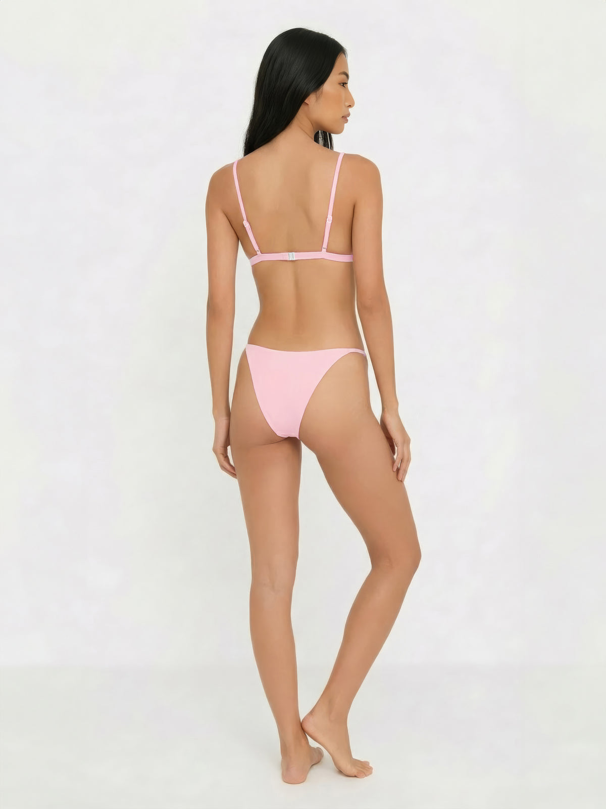 Ocean triangle bikini set in candy pink