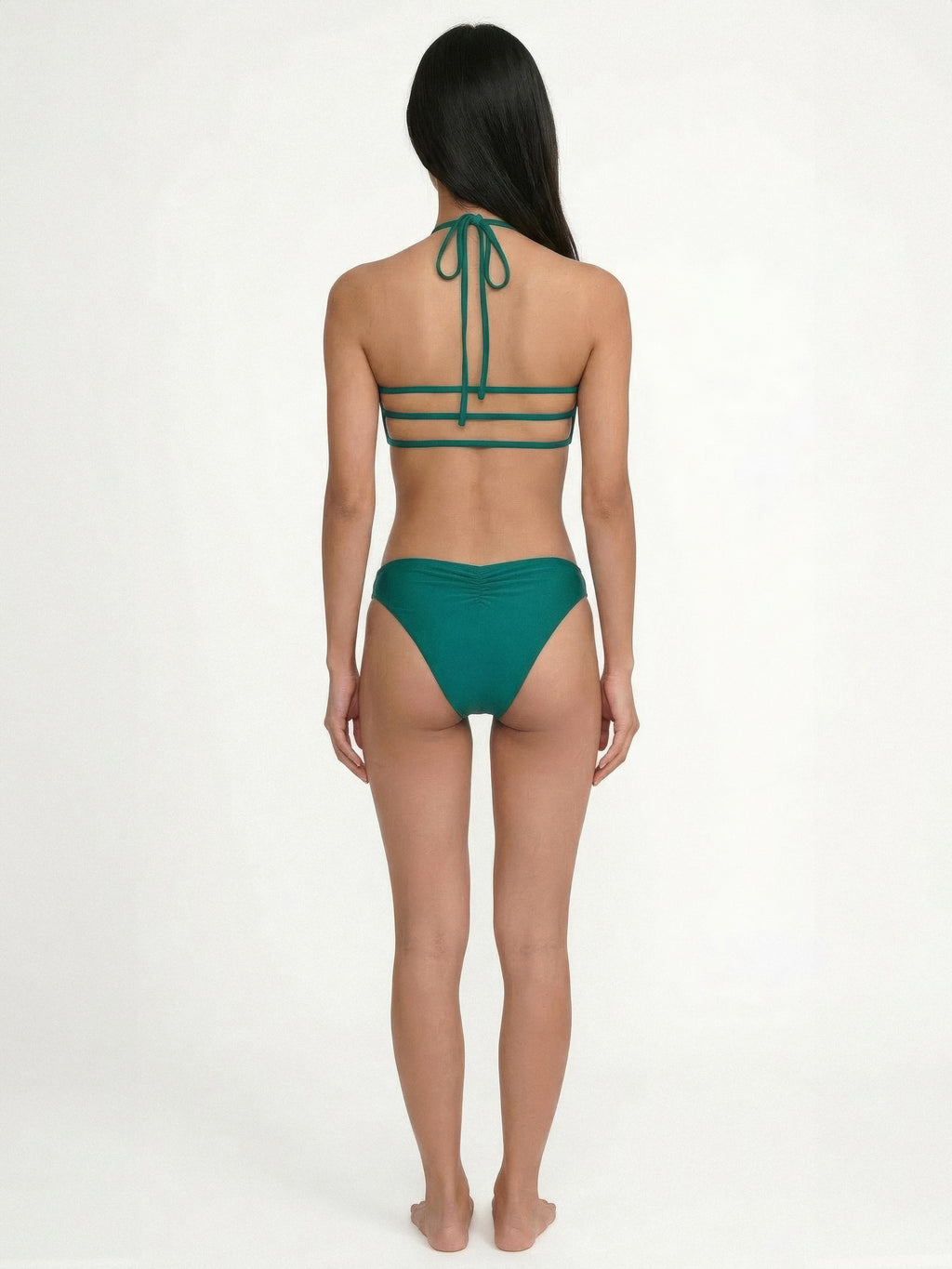 Doris bandeau bikini set in deep teal