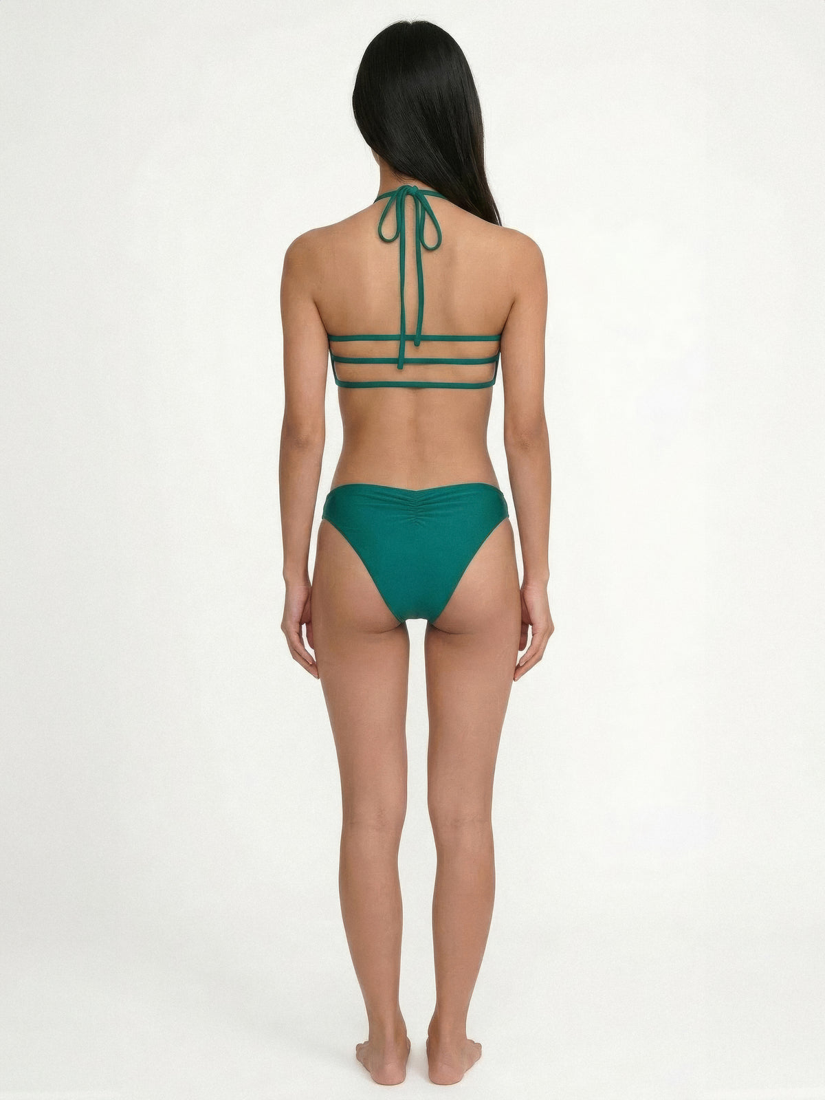Doris bandeau bikini set in deep teal
